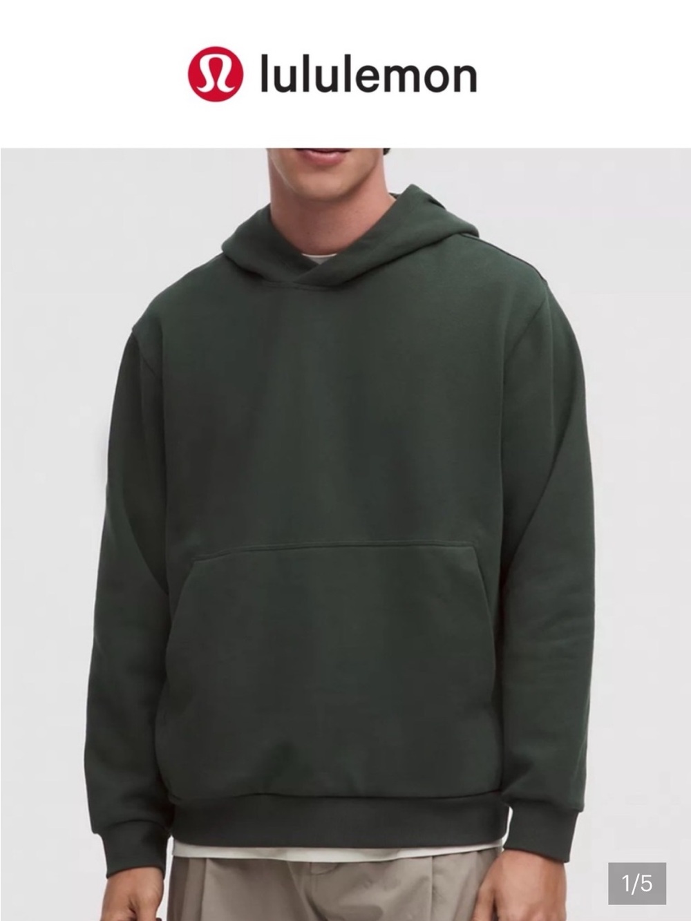 lululemon Steady State pullover Men’s Dark Green Hoodie Pullover